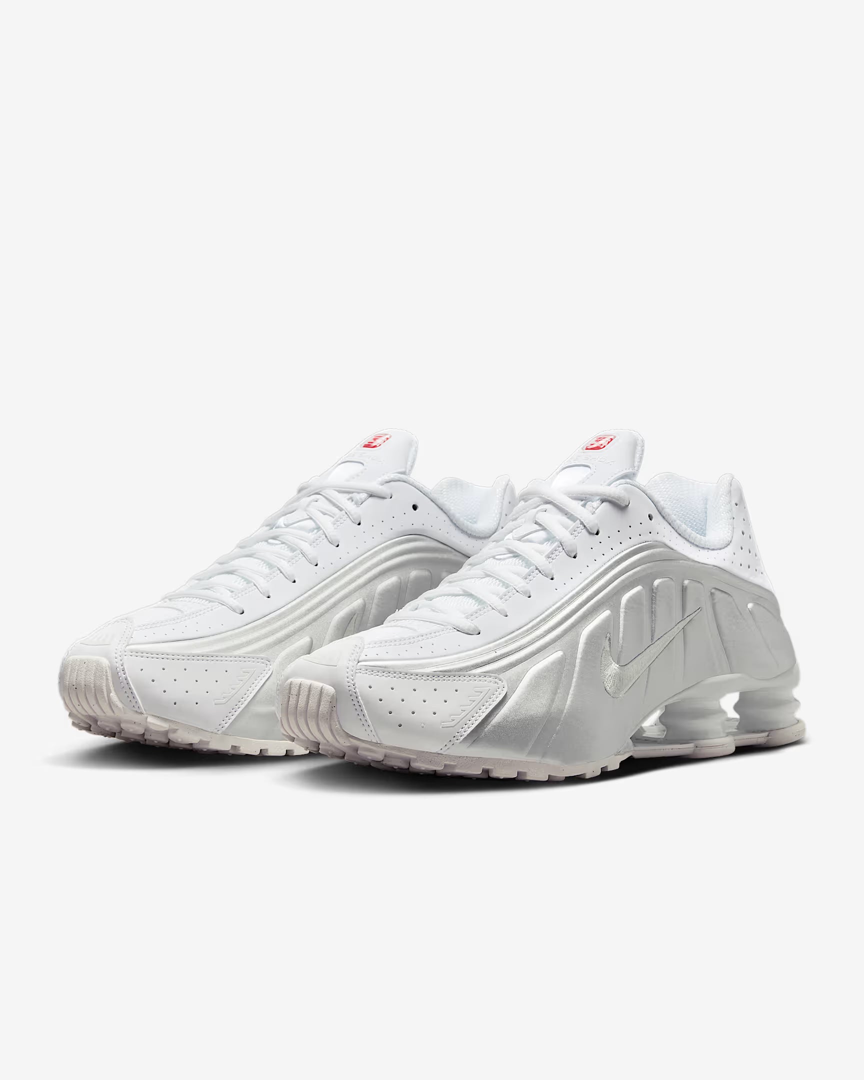 Nike Shox R4 White/Bright Crimson/Metallic Silver