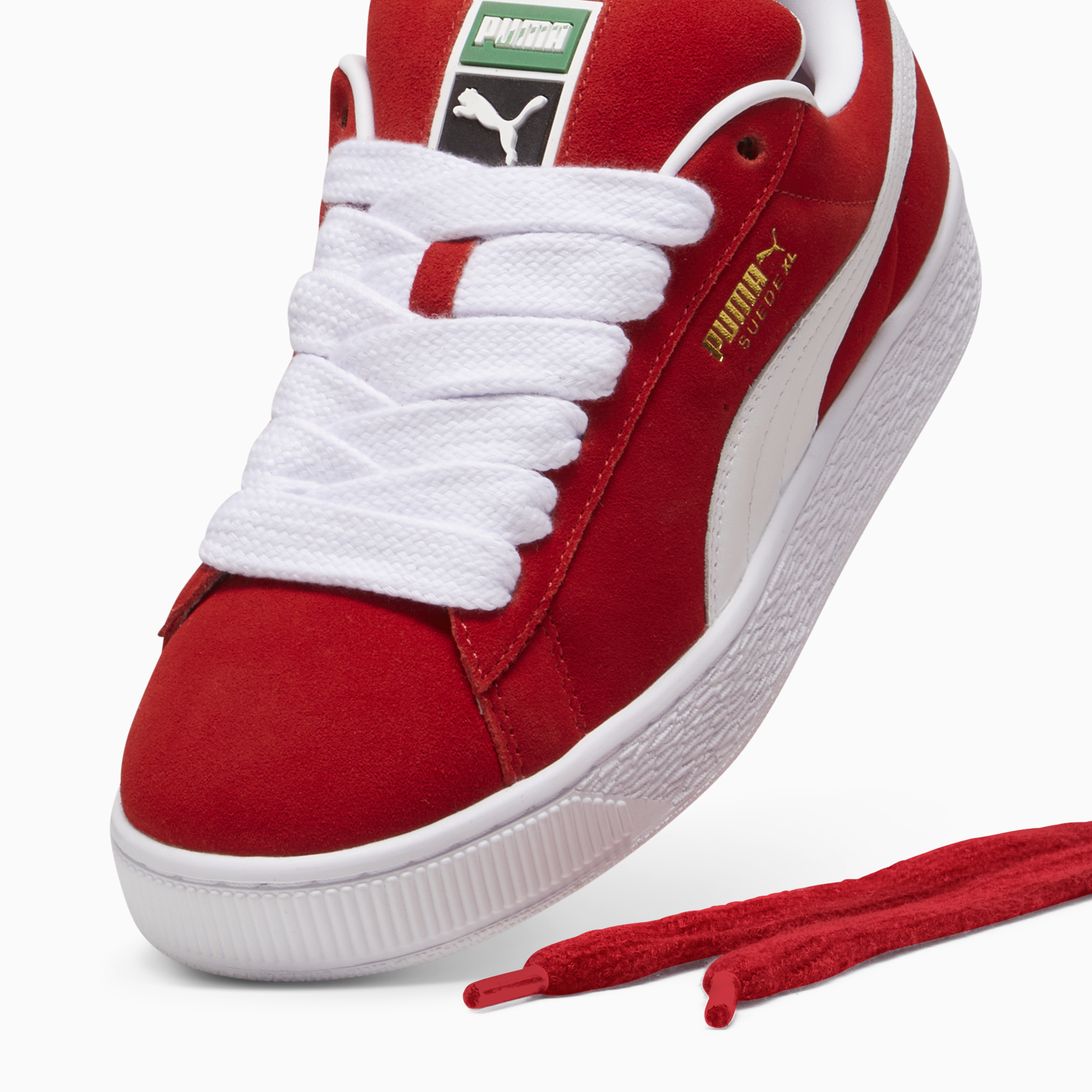Puma Suede XL Sneakers Unisex Red-PUMA White